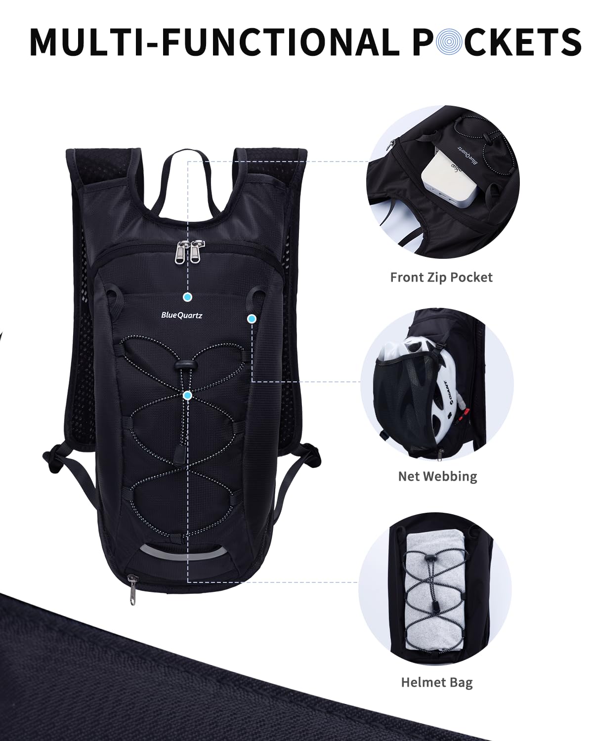 Hydration Backpack with 2L Water Bladder