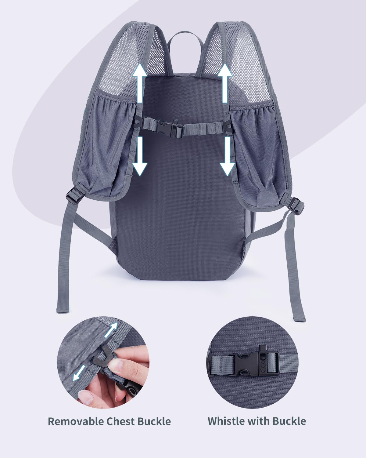 Lightweight Hiking Backpack 15L With Chest Pockets