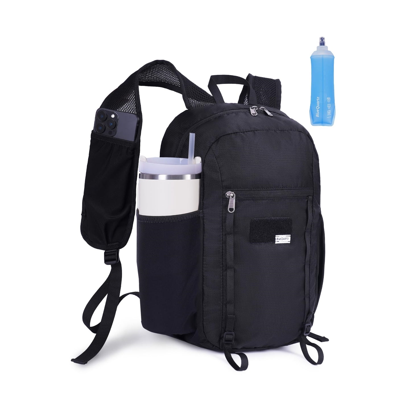 Foldable 15L Small Hiking Backpack with Soft Flask