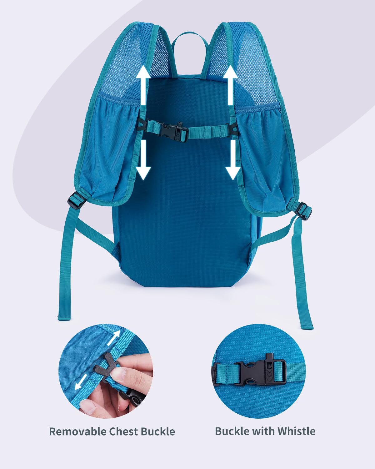 Foldable 15L Small Hiking Backpack with Soft Flask