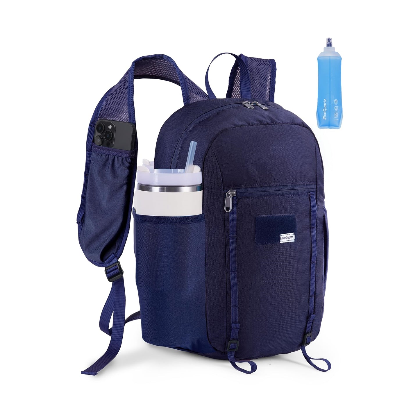 Foldable 15L Small Hiking Backpack with Soft Flask